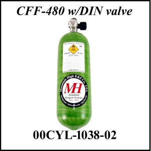 SFL.005 CFF 480 Glasfaserflasche 2,5 Ltr. inkl.Manometer und DIN 477 Ventil