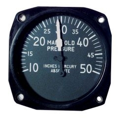 FG.014 Manifold Pressure Gauge/Ladedruckanzeige 10-50 IN.HG 57mm Einbaum.