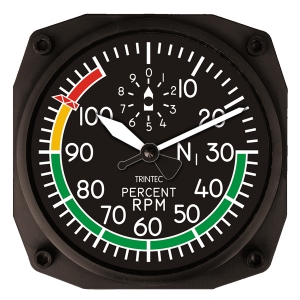 GA.010h Wanduhr im Cockpit-Design RPM