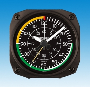 GA.011f Tischuhr mit Weckfunktion Airspeed Indicator