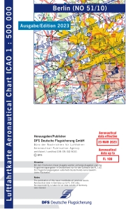 1350 51/10 ICAO-Karte Berlin 2023 ohne Folie