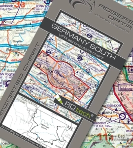 1404 Rogers Data VFR Luftfahrtkarte Deutschland Süd 2024