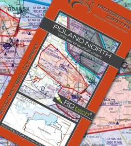 Vorbestellung 1430 Rogers Data VFR Luftfahrtkarte Polen Nord 2024