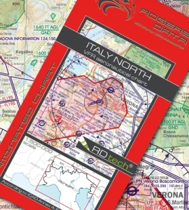Vorbestellung 1407 Rogers Data VFR Luftfahrtkarte Italien Nord 2024