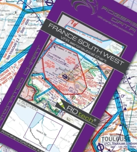 1425.1 Rogers Data VFR Luftfahrtkarte Frankreich Süd West 2025