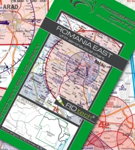 1455 Rogers Data VFR Rumänien Ost Luftfahrtkarte 2024