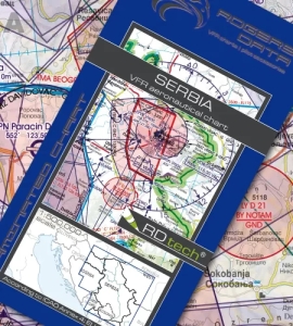Vorbestellung 1457 Rogers Data VFR Serbien Luftfahrtkarte 2024