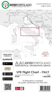 Vorbestellung 1250.4 LI-4 VFR Flight Chart Italien AvioPortolano 2024