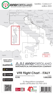 Vorbestellung 1250.7 LI-7 VFR Flight Chart Italien Avioportolano 2024