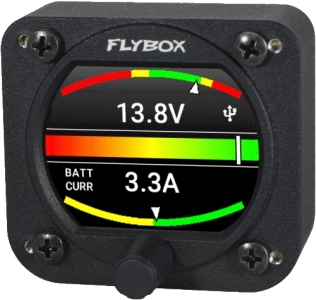 UL.002 Flybox Omnia VOLT-AMP, Voltmeter + Amperemeter, 57mm Einbaumaß