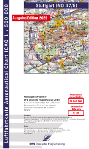 1350 47/6 ICAO Karte Stuttgart 2025 ohne Folie