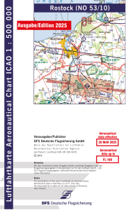 1350 53/10  ICAO-Karte Rostock 2025 ohne Folie