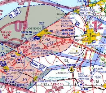 V500-NL Digitalisierte Karte DFS Visual 500 Niederlande für Flight-Planner