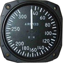 FM.001.1-FM.001.11 Fahrtmesser Falcon Gauge ASI, 80 mm Einbaumaß