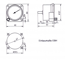 HM.010 Winter Höhenmesser EBH, 57 mm Einbaumaß