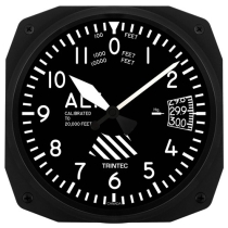 GA.014a Wanduhr im Cockpit-Design Altimeter groß