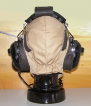 T.044.1 Headset-Stoffhaube mit Lederapplikationen