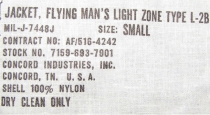 T.032.5 Flying Man´s Light Zone Jacket Typ L-2B m.Schulterklappen