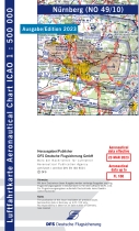 Vorbestellung 1350 40/10 ICAO Karte Nürnberg 2023 ohne Folie
