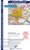 1850 53/6 ICAO-Karte Hamburg 2023 mit Folie