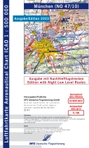1850N 47/10 ICAO-Karte München 2023 mit Folie