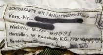 D.012 Bremsfallschirm / Bänderschirmkappe mit Fangleinensystem