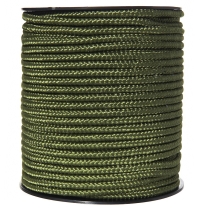 319434 Fallschirmleine / Nutzseil Durchmesser 5mm x 60mtr. Farbe oliv, auf Rolle
