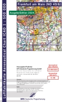 1850 49/6  ICAO-Karte Frankfurt 2024 mit Folie