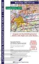 1850N 47/10  ICAO-Karte München 2024 mit Folie
