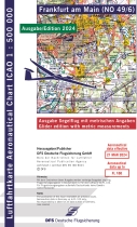 1352 49/6 ICAO-Segelflug-Karte 2024 Frankfurt o.Folie
