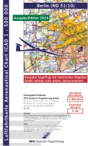 1352 51/10 ICAO-Segelflug-Karte 2024 Berlin o.Folie