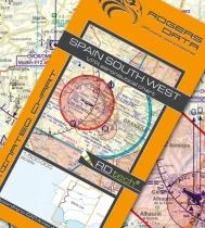 1434 Rogers Data VFR Luftfahrtkarte Spanien Süd-West 2025
