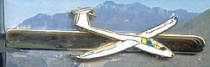 P.001c Krawattennadel Segelflugzeug goldfarben