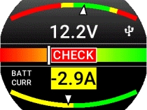 UL.002 Flybox Omnia VOLT-AMP, Voltmeter + Amperemeter, 57mm Einbaumaß