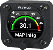 UL.004.1 Flybox OMNIA MAP, Manifold Pressure Anzeige, 80mm Einbaumaß