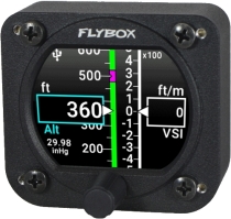 UL.001.1 Flybox Omnia Alti/Vario Höhenmesser und Vario, 80mm Einbaumaß