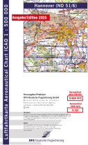 1350 51/6  ICAO-Karte Hannover 2025 ohne Folie