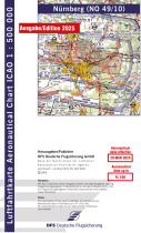 1350 40/10  ICAO Karte Nürnberg 2025 ohne Folie