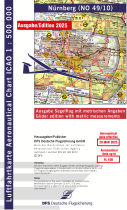18500 49/10  ICAO-Segelflug-Karte 2025 Nürnberg m.Folie