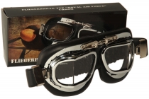 SB.022 Oldtimer-Brille Goggle silber